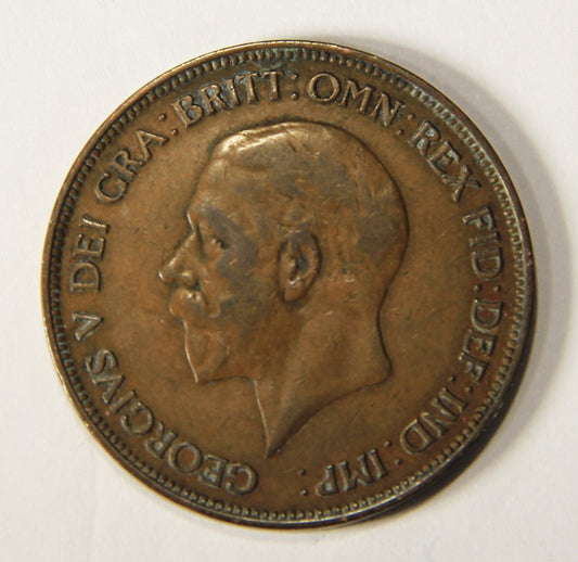 1930 Great Britain One Penny George V - Large Penny Coin L012552