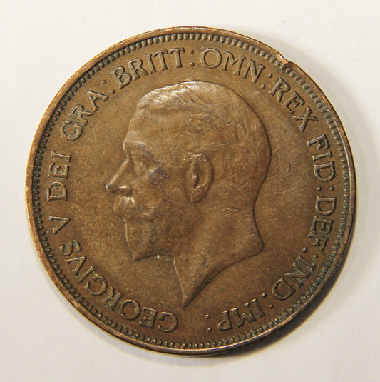 1936 Great Britain One Penny George V - Large Penny Coin L012554