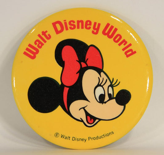 Minnie Mouse Walt Disney World Vintage Pinback Button L012569