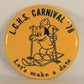 Mickey Mouse Skiing 1978 L.C.H.S. Carnival PA USA Vintage Custom Pinback Button L012575