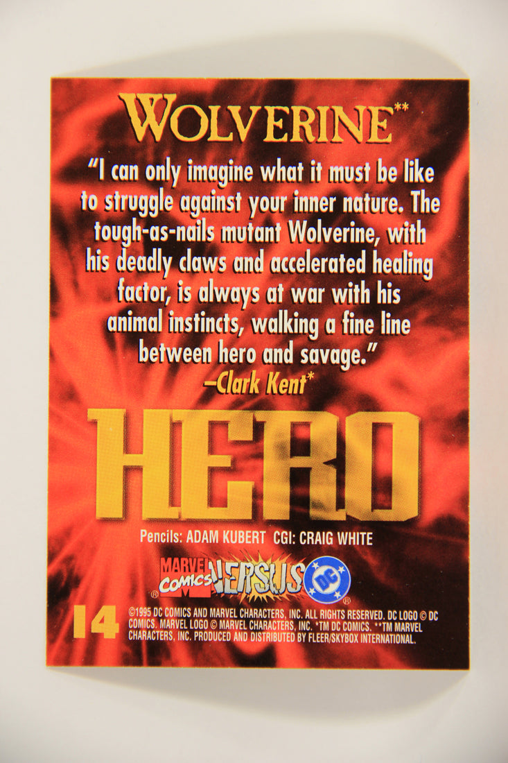 DC Versus Marvel Comics 1995 Trading Card #14 Wolverine ENG L012637