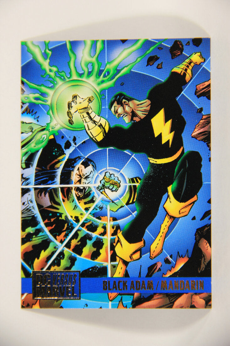 DC Versus Marvel Comics 1995 Trading Card #86 Black Adam Vs Mandarin ENG L012643