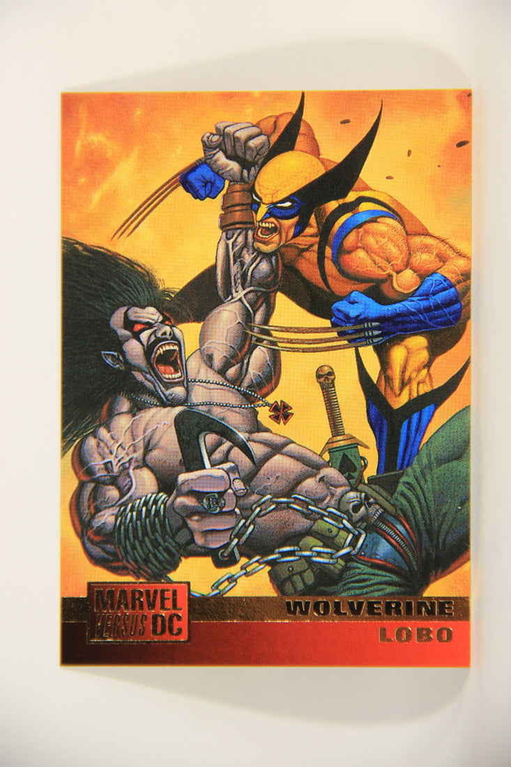 DC Versus Marvel Comics 1995 Trading Card #55 Wolverine Vs Lobo ENG L012707