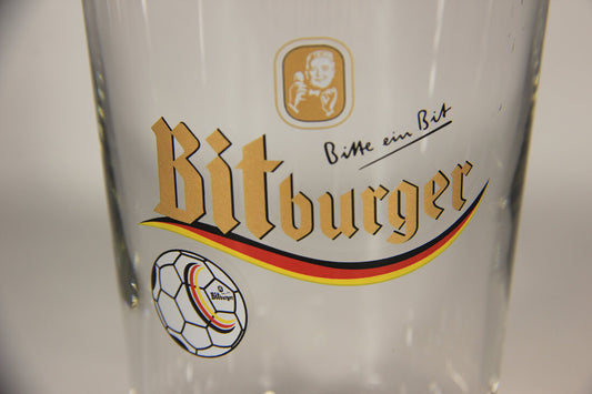 Bitburger Beer Willi Becher Glass European Football Edition Germany L012950