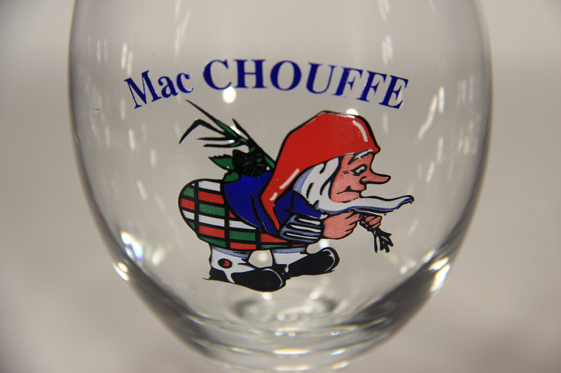 Mac Chouffe Beer Glass D'Achouffe Tulip Glass Dwarf Logo Belgium L012955