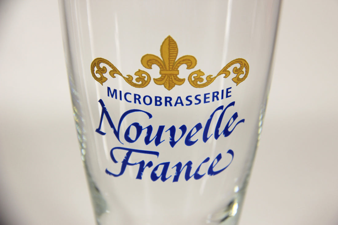 Nouvelle France Beer Pilsner Glass Microbrewery Canada Quebec L012966