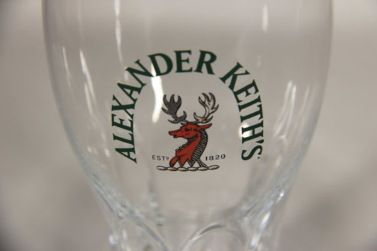 Alexander Keith's India Pale Ale Beer Glass Weizen Glass CAN Nova Scotia Deer Logo L012980