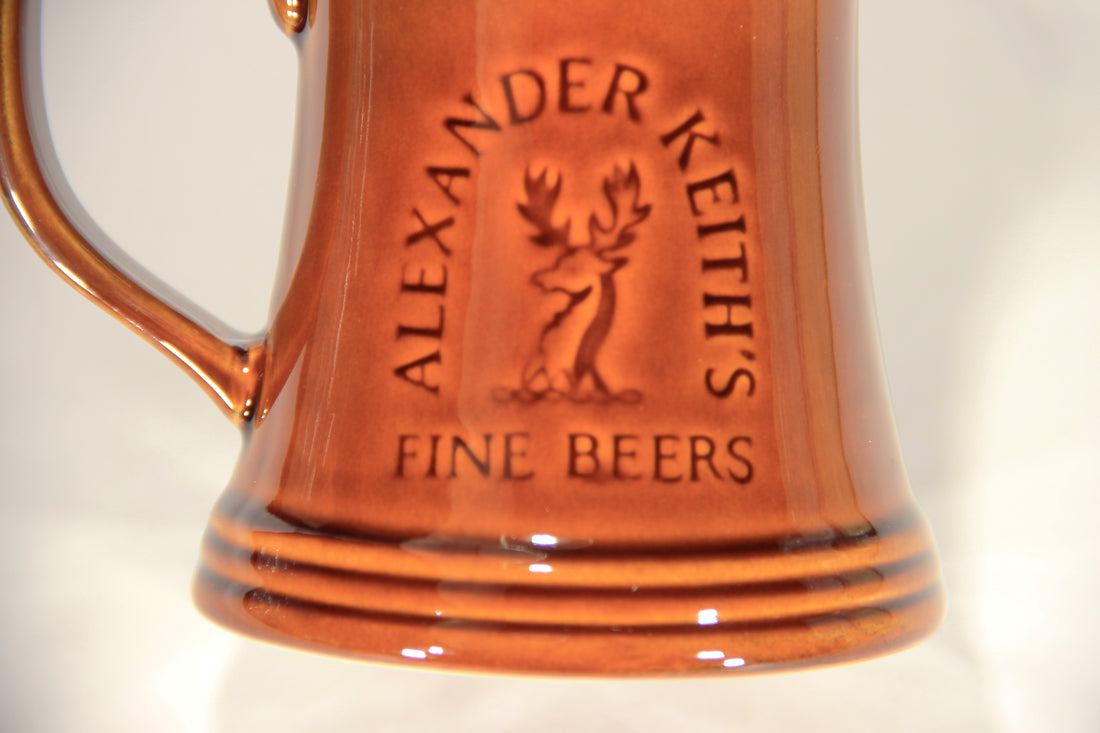 Alexander Keith's Dark Brown Ceramic Beer Mug Canada Nova Scotia L012983