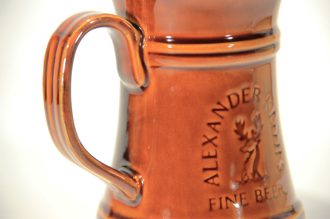 Alexander Keith's Dark Brown Ceramic Beer Mug Canada Nova Scotia L012983
