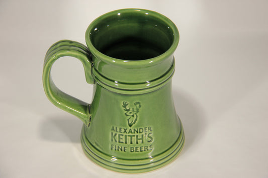 Alexander Keith's Green Ceramic Beer Mug Canada Nova Scotia L012985