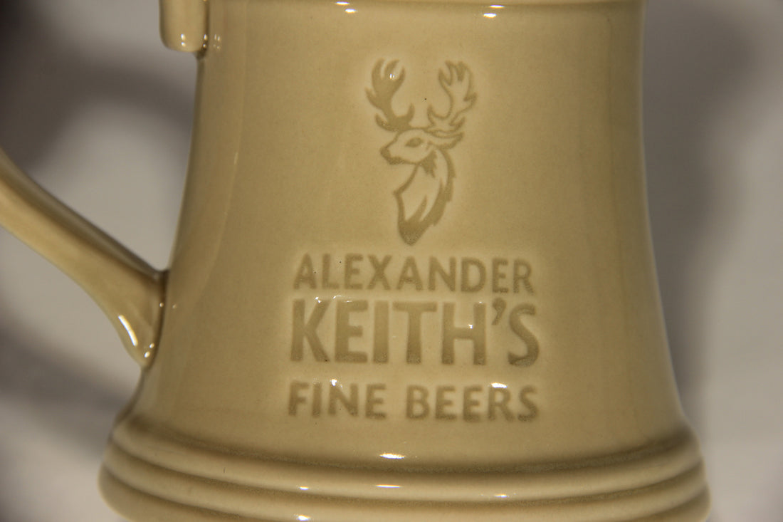 Alexander Keith's Beige Ceramic Beer Mug Canada Nova Scotia L012986