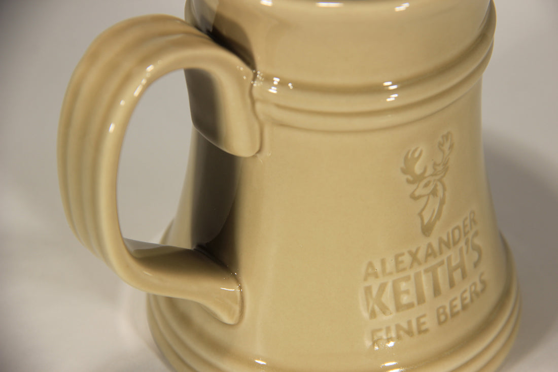 Alexander Keith's Beige Ceramic Beer Mug Canada Nova Scotia L012986