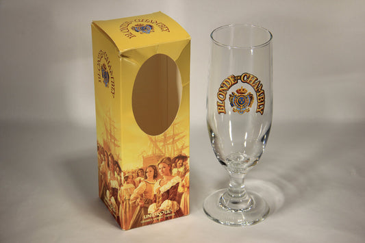 Blonde De Chambly Unibroue Beer Glass Boxed Canada Quebec French L012996