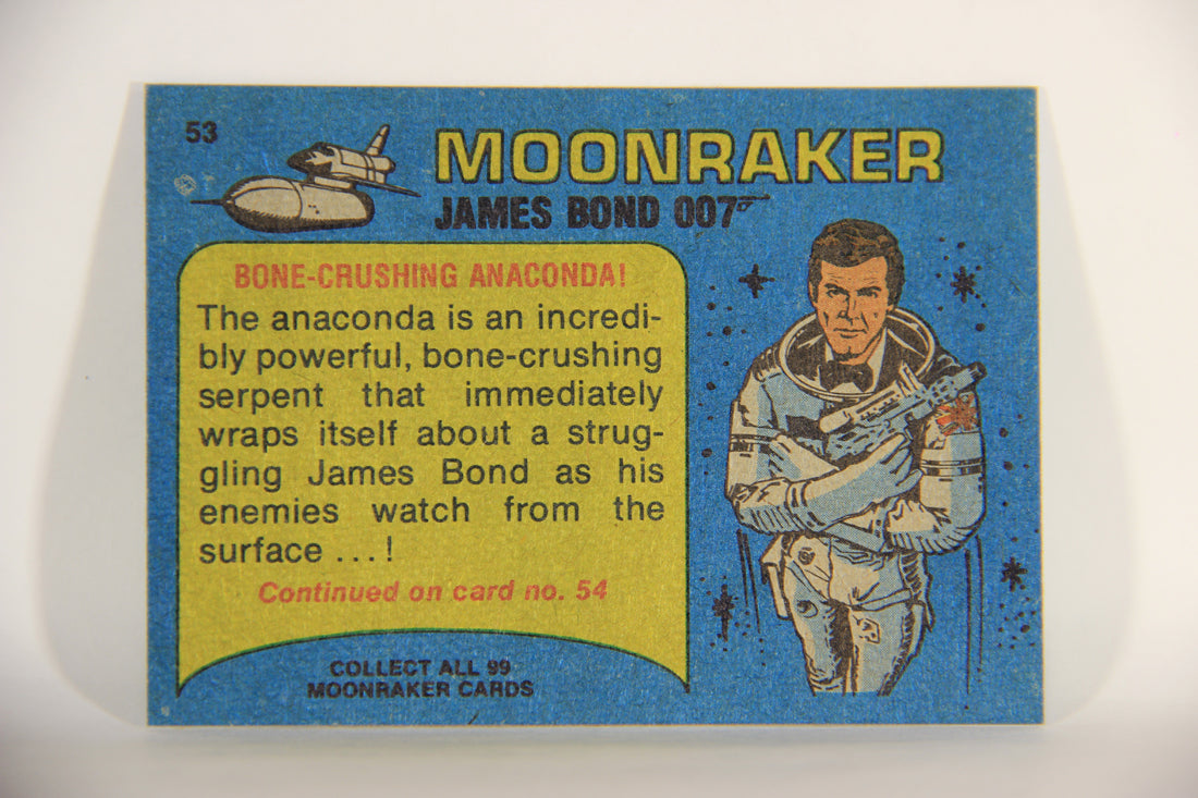 Moonraker James Bond 1979 Trading Card #53 Bone Crushing Anaconda L013119