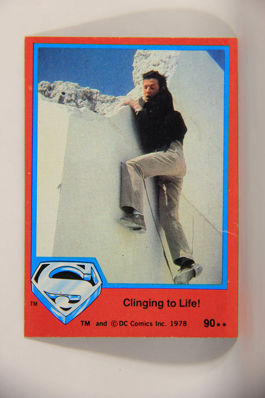 Superman The Movie 1978 Trading Card #90 Clinging To Life L013178