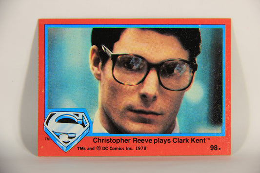 Superman The Movie 1978 Trading Card #98 Christopher Reeve Plays Clark Kent L013186