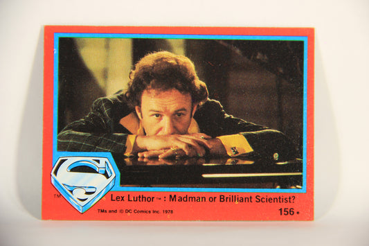 Superman The Movie 1978 Card #156 Lex Luthor Madman Or Brilliant Scientist L013244