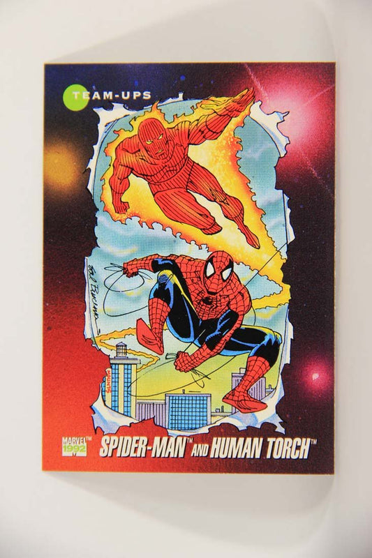 1992 Marvel Universe Series 3 Trading Card #71 Spider-Man And Human Torch ENG L013445