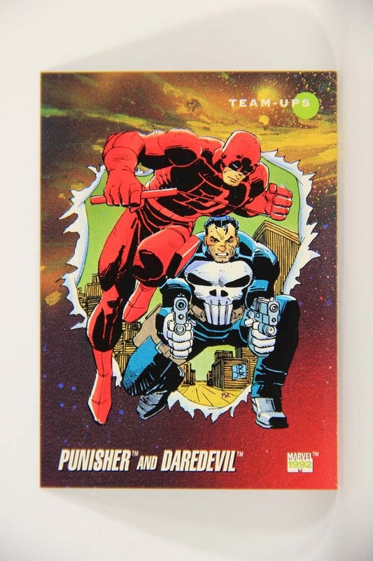 1992 Marvel Universe Series 3 Trading Card #92 Punisher And Daredevil ENG L013448