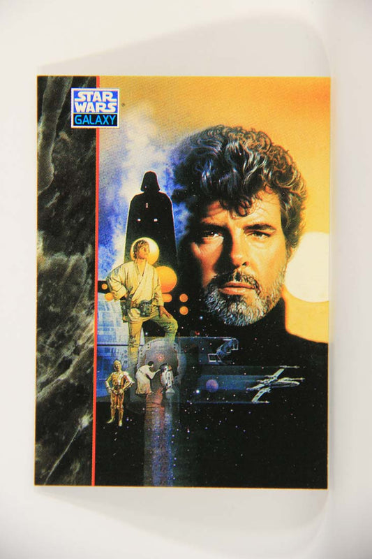 Star Wars Galaxy 1993 Topps Trading Card #2 George Lucas Artwork ENG L013496