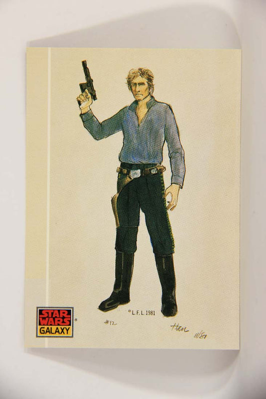 Star Wars Galaxy 1993 Topps Trading Card #30 Han Solo Artwork ENG L013501