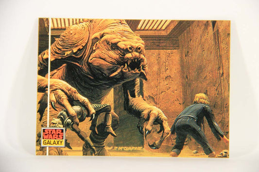 Star Wars Galaxy 1993 Topps Card #44 Luke Skywalker's Confrontation ENG L013503