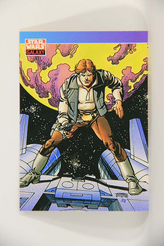 Star Wars Galaxy 1993 Topps Card #100 Han Solo Artwork ENG L013515