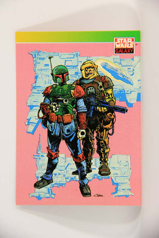 Star Wars Galaxy 1993 Topps Card #101 Boba Fett Bounty Hunters Artwork ENG L013516