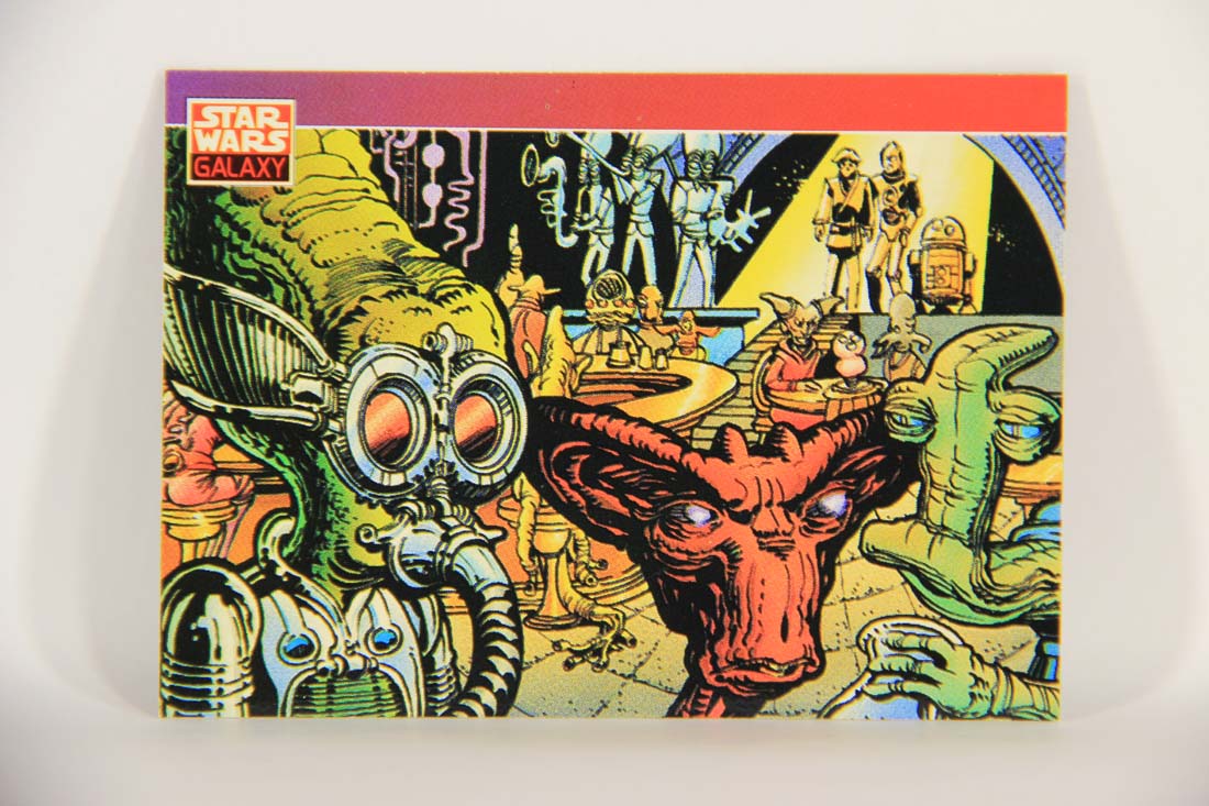 Star Wars Galaxy 1993 Topps Trading Card #139 The Cantina Scene Artwork ENG L013528
