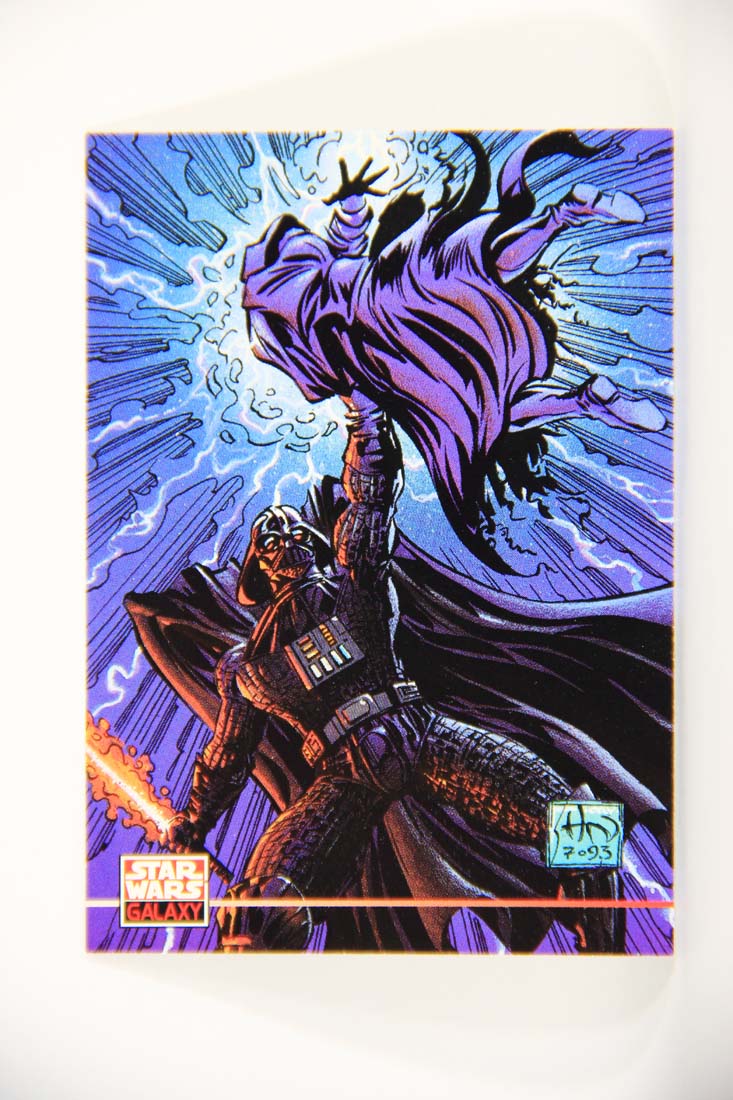 Star Wars Galaxy 1994 Topps Card #255 Darth Vader ESB Artwork ENG L013539