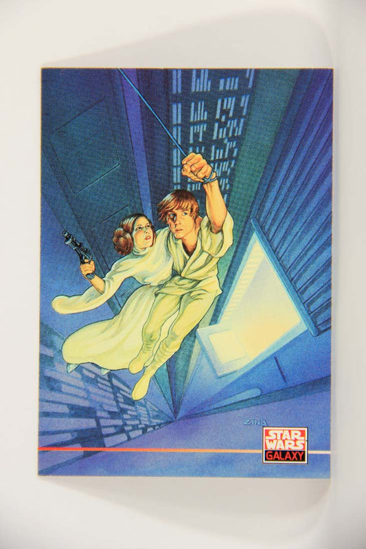 Star Wars Galaxy 1994 Topps Card #264 Leia And Luke Escaping Death Star ENG L013542