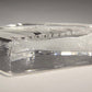 Mats Jonasson Sweden Viking Drakkar Etched Crystal Sculpture Signed L014131