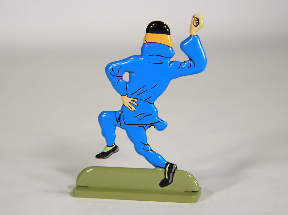 Tintin 2D Metal Figure With Box Le Lotus Bleu 2010 Les Archives Figurine L014462