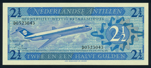 Netherlands Antilles 2 1/2 Gulden 1970 KP-21 Banknote UNC L014499