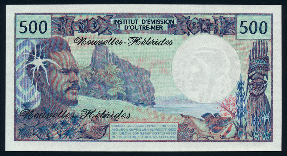 New Hebrides 500 Francs 1979 KP-19c Banknote UNC L014504