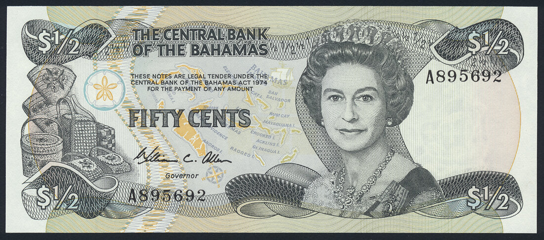 Bahamas 50 Cents 1984 KP-42a Banknote UNC L014533