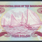 Bahamas 3 Dollars 1984 KP-44a Banknote AU L014535