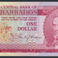 Barbados 1 Dollar 1973 KP-29a Banknote VF + L014538