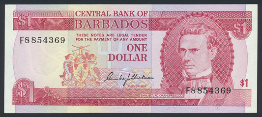 Barbados 1 Dollar 1973 KP-29a Banknote EF-AU L014540