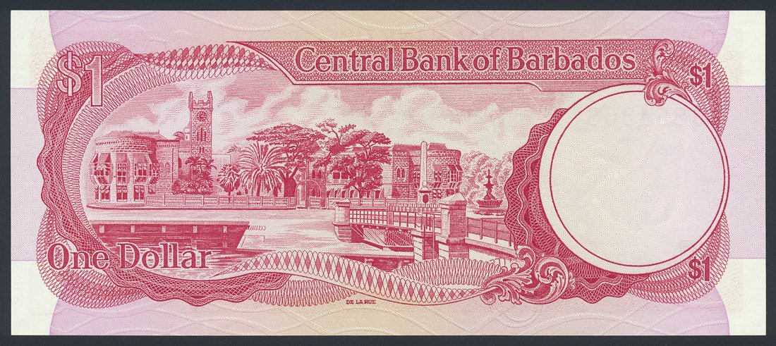 Barbados 1 Dollar 1973 KP-29a Banknote AU L014541