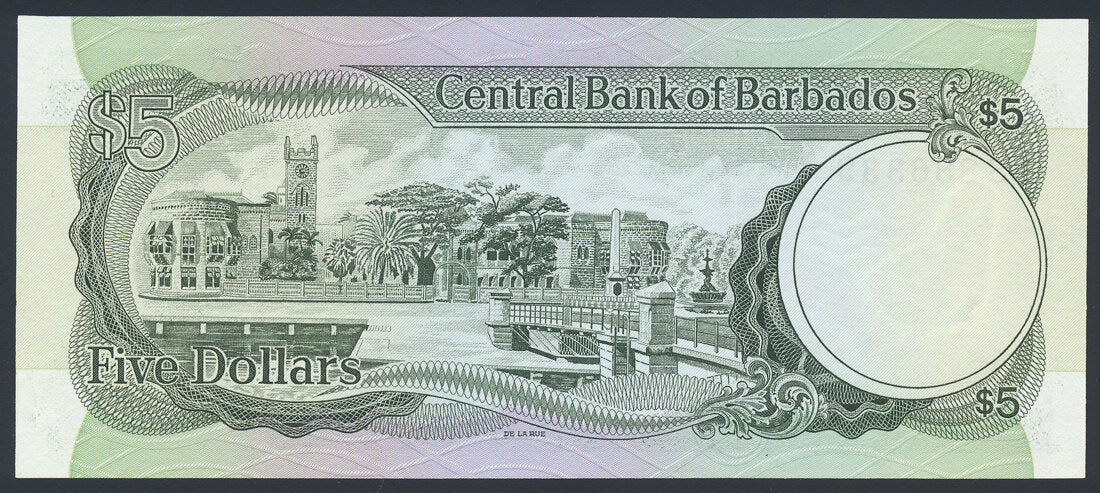 Barbados 5 Dollars 1973 KP-31a Banknote UNC Uncirculated L014542