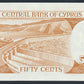 Cyprus 50 Cents 1988 KP-52 Banknote UNC L014551