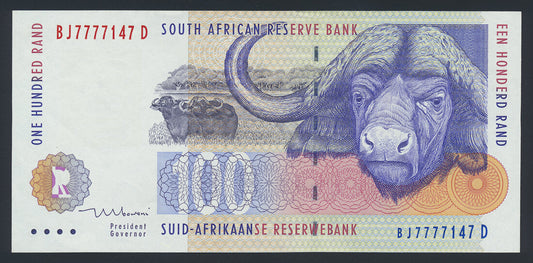 South Africa 100 Rand 1999 KP-126b Banknote EF ++ Cape Buffalo L014594