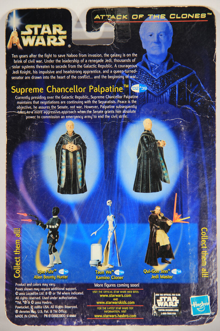 Star Wars Supreme Chancellor Palpatine 2002 Attack Of The Clones Figure L014645