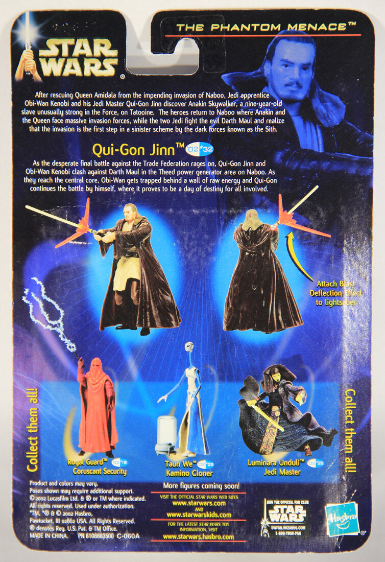 Star Wars Qui-Gon Jinn 2002 AOTC The Phantom Menace Action Figure L014646