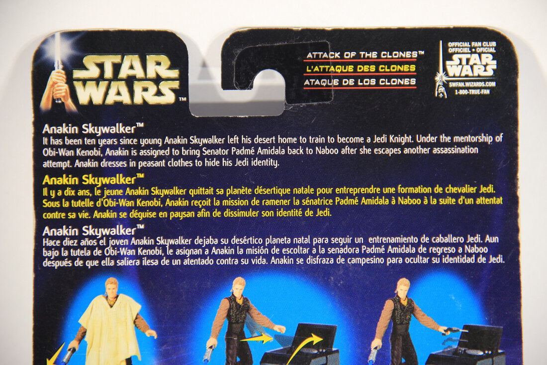 Star Wars Anakin Skywalker 2002 Attack Of The Clones Figure Trilingual L014648