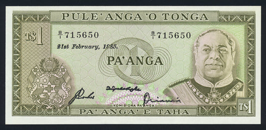 Tonga 1 Pa'anga 1985 KP-19c Banknote UNC L014666