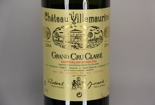 Château Villemaurine St-Émilion Grand Cru Classé 2004 Empty Wine Bottle L014682