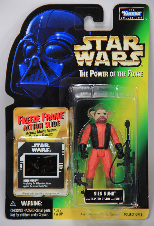 Star Wars Nien Nunb 1997 POTF Figure Freeze Frame Action Slide ENG Card Collection 2 MOC L014702