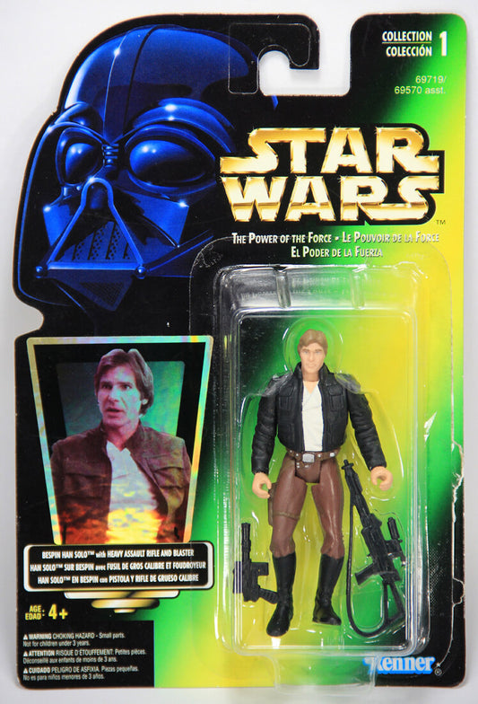 Star Wars Han Solo Bespin 1997 POTF Action Figure Trilingual Holofoil Card Collection 1 MOC L014711